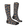 thumbnail image 3 of Daiia Sports Socks Reindeer Printed Novelty Crew Socks for Men Women Knee High Socks Cotton Socks Soft & Breathable Support Unisex Socks, 3 of 9