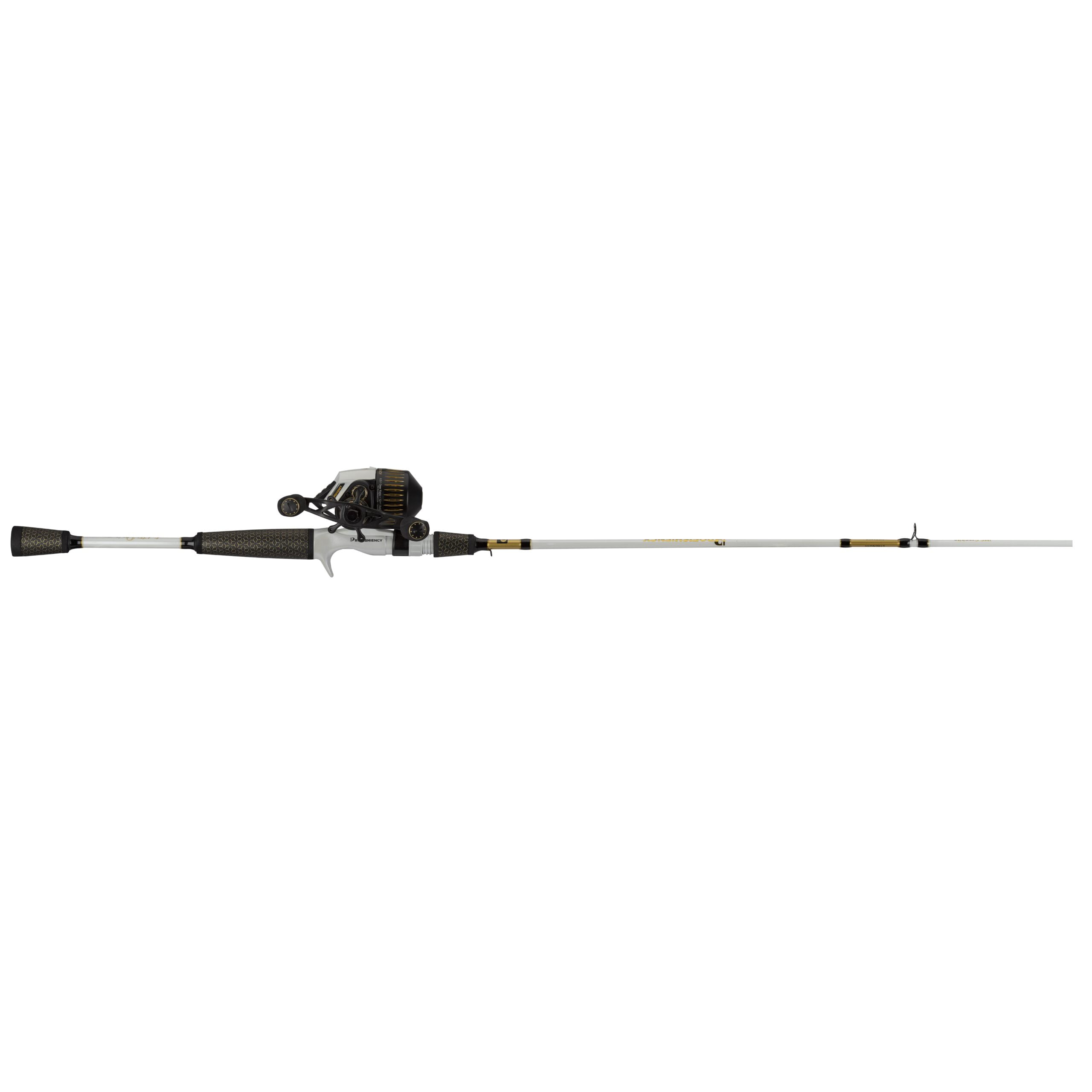 ProFISHiency Sniper 6ft 8in White, Gold and Black Spincast Combo