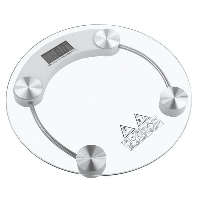 Bascula Digital Personal Hyper Innovation Blanca Redonda Vidrio Cristal Templado
