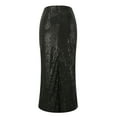 thumbnail image 5 of A Line Sequin Maxi Skirt Women High Waist Straight Shiny Split Maxi Skirt Female Streetwear Skirt Skirt with Pockets Womens Pencil Skirt Leather Skirt Sweater Skirt Swimsuit Wrap Skirt Skirt Spray, 5 of 6