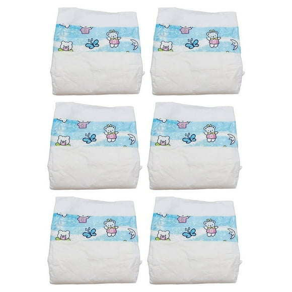 EIMELI 6 Pcs Couches Bébé Vivant Jouets d'Imitation sous-Vêtements Poupée Conception de Simulation Couches Bébé Poupée Bleu