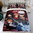 thumbnail image 4 of Jujutsu Kaisen-themed Bed Sheet Set Three Piece Set Comfortable And Skin Friendly Unique Design Home Decor Gifts For Family Friends fans54x79Inches（135cm*200cm）, 4 of 6