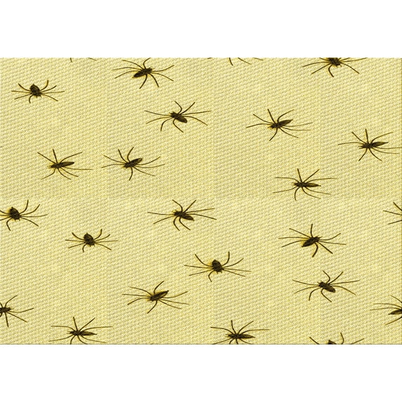 Ahgly Company Indoor Rectangle Patterned Corn Yellow Area Rugs, 2' x 3'