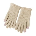 thumbnail image 2 of Dxzfnsa Women's Winter Warm Touch Screen Gloves Womens Thermal Cable Knit Wool Fleece Lined Glove for Cold Weather Gift for Women Christmas Gifts, 2 of 5