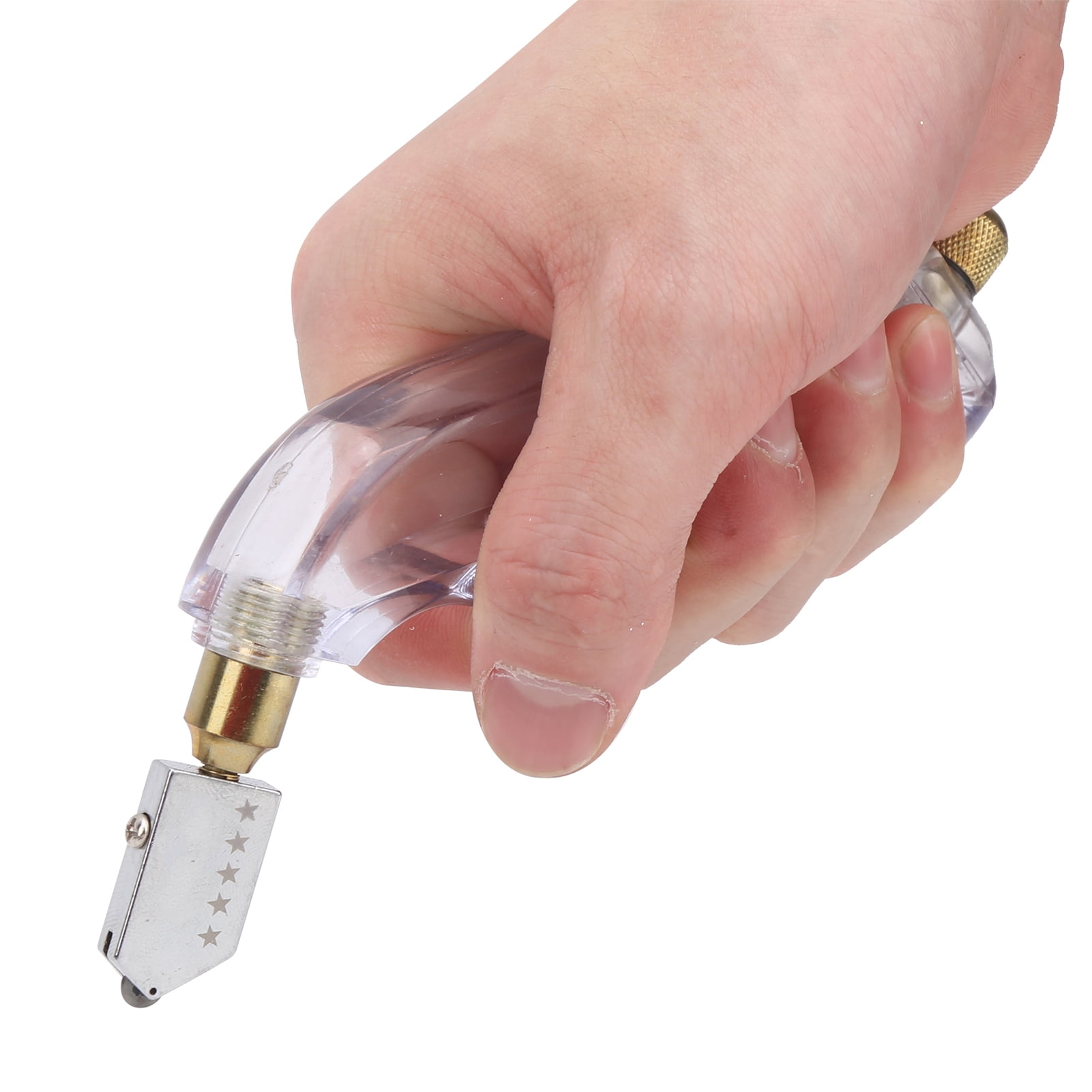 Zerodis Glass Cutter Handheld Grip Style Tungsten Steel OilFilled