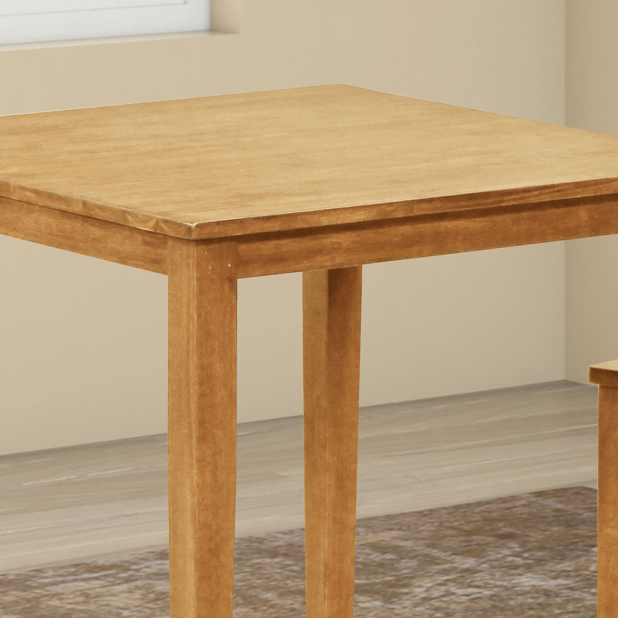 Kings Brand Furniture - Kurmer Square Solid Wood Dining Room Kitchen Table (Natural Oak)