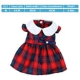 thumbnail image 2 of Vestidos de perro a cuadros para perros pequeños Vestido de princesa de verano con lazo Ropa linda y elegante para cachorros Falda sin mangas con volantes Vestido suave para mascotas para mujer Ropa, 2 of 5
