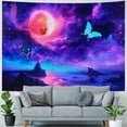 thumbnail image 4 of AWERP Galaxy Tapestry Purple Blue Starry Sky Space Tapestries Butterfly Wall Hanging For Party Living Room Bedroom Dorm Painting, 4 of 6