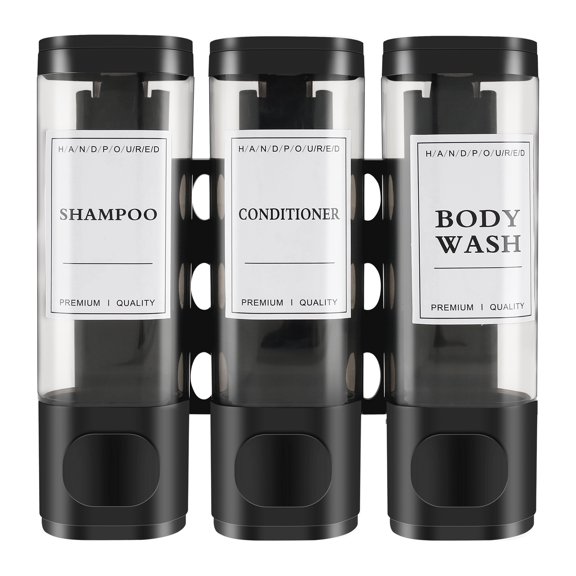 Shower Soap Dispenser No Drill Shampoo and Conditioner Dispenser Large Capacity Shampoo Dispenser Easy to Install Versatile Shampoo Dispenser Wall Mounted for Bathroom