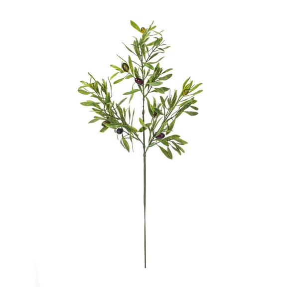 Vickerman 26" Artificial Green Olive Leaf Spray. Includes 3 sprays per pack.