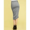 thumbnail image 3 of Made by Johnny Women's Slim fit Bodycon Party Club Night Out Elegant Ruched High Waist Long Pencil Skirt with Side Shirring L HDG, 3 of 6