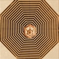 thumbnail image 1 of Ahgly Company Machine Washable Indoor Square Transitional Red Brown Area Rugs, 7' Square, 1 of 7