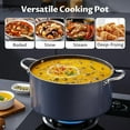 thumbnail image 6 of 10 Quart Cooking Pot, Large Non Stick Induction Stock Pot with Lid, All Stove Compatible, 10 QT Aluminum Soup/Stew Pot For Large-batch Cooking, Grey, 6 of 9
