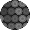 thumbnail image 1 of Ahgly Company Machine Washable Indoor Round Transitional Charcoal Black Area Rugs, 6' Round, 1 of 7