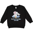 thumbnail image 2 of Inktastic My Great Grandpa Loves Me Cute Elephants Clouds Moon Stars Toddler Sweatshirt, 2 of 4