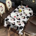 thumbnail image 5 of White Cow Black Spot Pattern Rectangle Tablecloth 60"x120",Waterproof Polyester Rectangle Table Cloth, Wipeable Spillproof Polyester Tablecloth for Dining, Camping, Indoor and Outdoor, 5 of 6