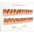 thumbnail image 3 of Pink Pride Matte Rainbow French Manicure Square Press-On Nails By The Nail House NH - 24 Pieces, 3 of 3