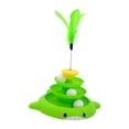 thumbnail image 4 of kusrkot Piste de Balles Rouleau de Jouet de Chat avec Teaser, Jouet Interactif pour Chatons, Vert -Circulaire, 4 of 9