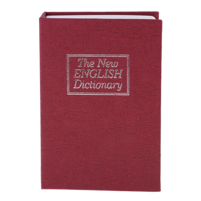 Caja Pequeña con para Libros Antiguos Y Secreta de Diccionario Inglés con Llave - Rojo Sunnimix Libro de bloqueo de llave segura