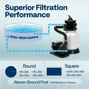 SPECSTAR 10 Sand Filter Pump 2087 GPH for Above Ground Pools up to 4,600 Gallons, 7-Way Valve with 22 lb Sand Capacity, Heavy-Duty Rust-Resistant Housing