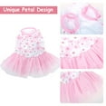 thumbnail image 3 of Dog Dress,Pet Puppy Skirt Flower Design, Cute Dog Dress Sleeveless Apparel, Breathable Skirt Girl Doggie Dress Puppy Outfits, Perfect for Daily Wear, Holidays and Taking Photos, 3 of 6
