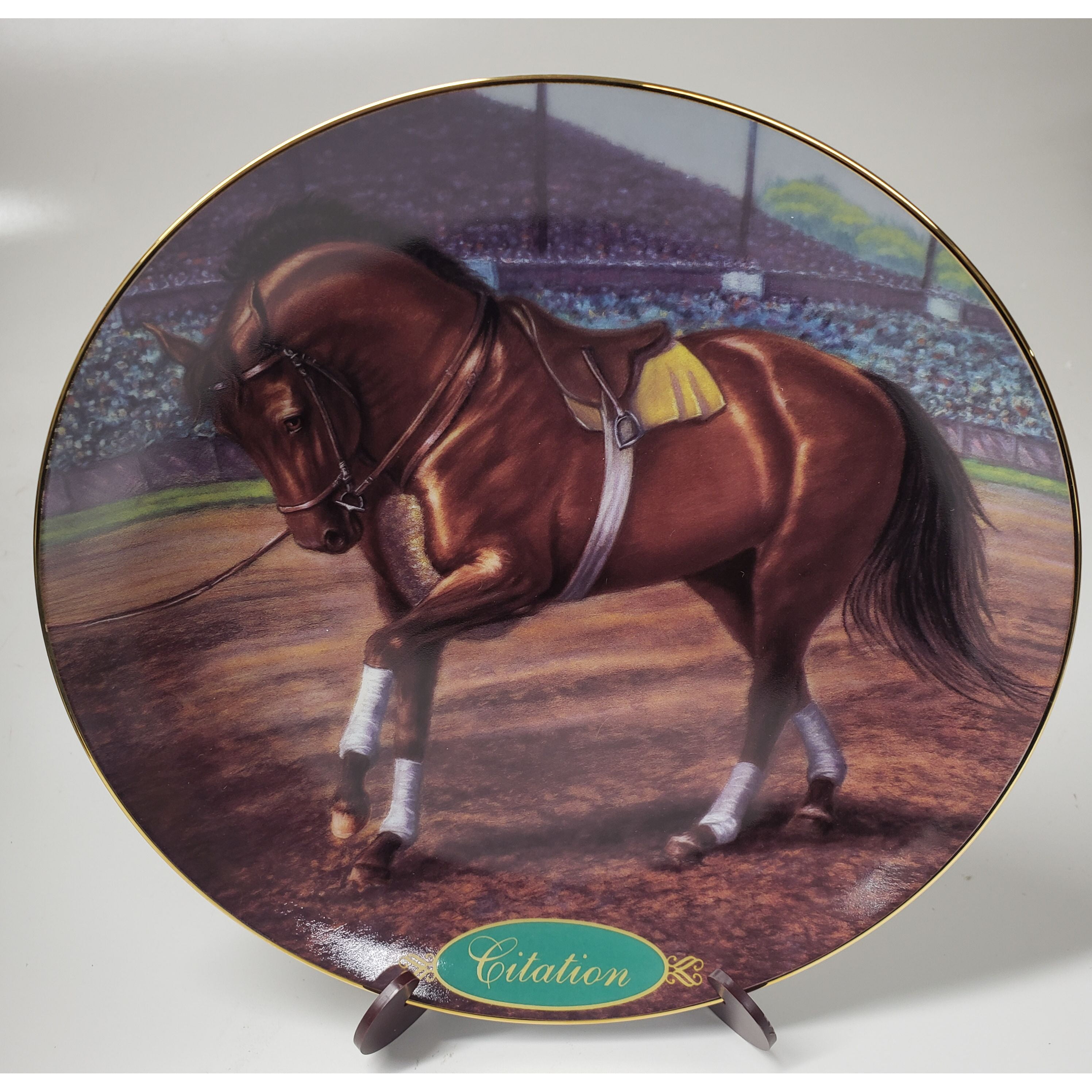 Danbury Mint Race Horse Collector Plate Citation Champion Thoroughbreds Collection By Susie Morton Walmart Com