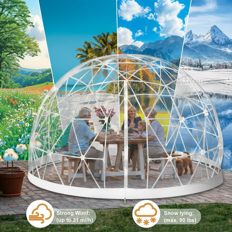 PPXIA Garden Dome Tent House Outdoor 12 FT, Dome Tents with PVC