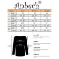 thumbnail image 5 of Anbech Women's Lace Long Sleeve Shirt Round Neck Solid Color Blouse Hem Tightened Tops, 5 of 5