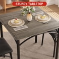 thumbnail image 4 of Ourlova Dining Table Set for 2, Kitchen Table with 2 Upholstered Chairs, 3 Piece Square Dining Room Table Set, for Small Space, Apartment, Home, Kitchen, Retro Gray, 4 of 5