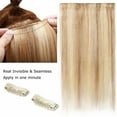 thumbnail image 6 of Benehair Clip In 100% Remy Real Hair Extensions Thick One Piece Hair Extensions Weft 3/4 Full Head Straight Hair Highlight Blonde Soft, 6 of 13