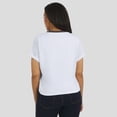 thumbnail image 6 of Women's WEAR by Erin Andrews White Las Vegas Raiders Cropped Center Stripe Dolman T-Shirt, 6 of 6