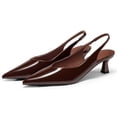 thumbnail image 2 of Women  Pointed Toe Slingback Kitten Heels, Low Heel Pumps, High Heel Sandals, and Professional Commuter Footwear, 2 of 3