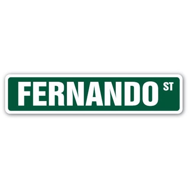 SignMission SS-FERNANDO Panneau de Rue pour Chambre d'Enfants 4 x 18 Po. - Fernando