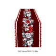 thumbnail image 3 of SLYNSHome Christmas Snowflake Table Runner, Red Holiday Table Flag, Winter Theme Tablecloth for Dining Room Kitchen Home Party Decor, 3 of 6