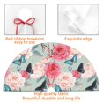 thumbnail image 4 of Yiaed Roses and Butterflies Print Christmas Tree Skirt , Tree SkirtsTree Mat for Christmas Winter Holiday Indoor Decorations-30", 4 of 7