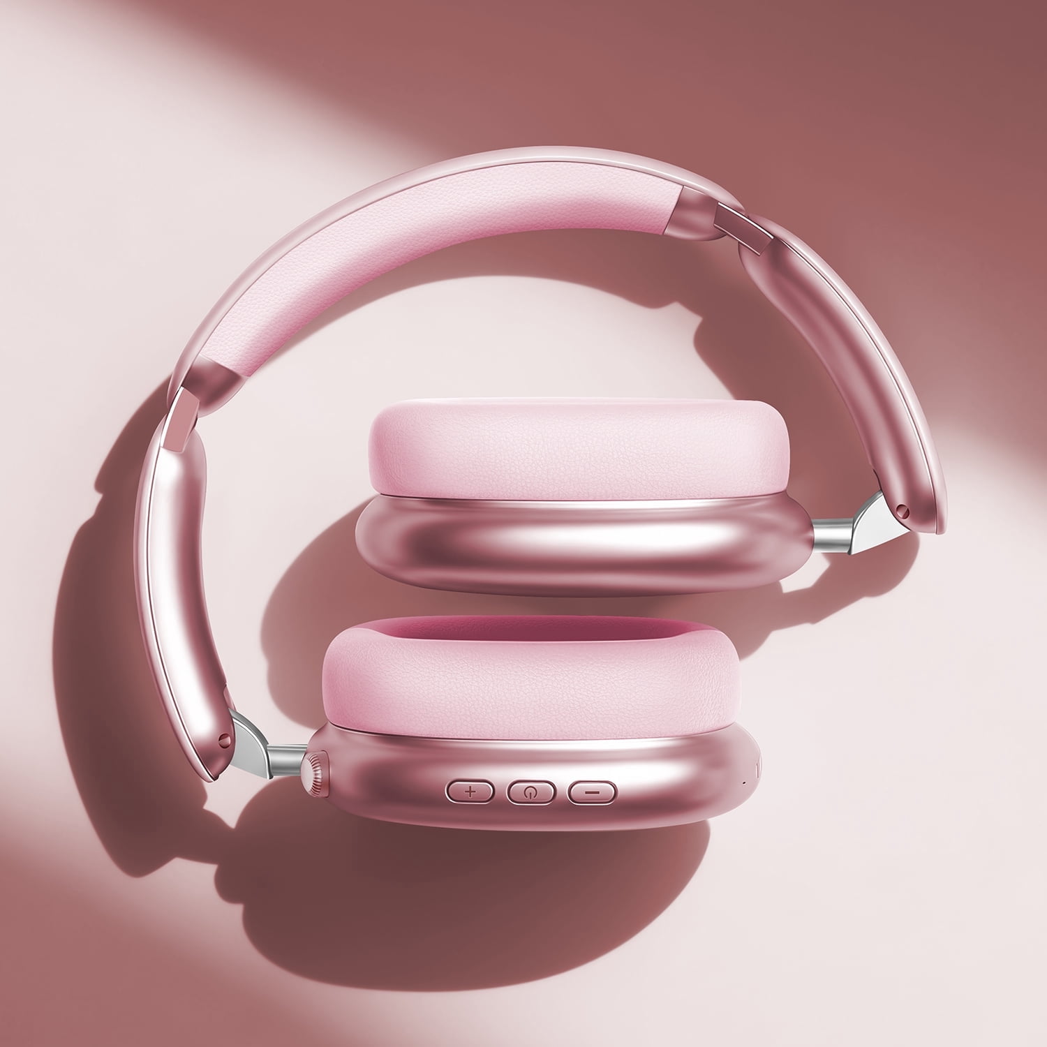 Mahipey Y02 Active Noise Cancelling Headphones,Bluetooth 5.4 Wireless Over Ear Headphones,60H Playtime,5 EQ Music Modes,Hi-Res Audio,Deep Bass,Foldable Lightweight for Travel Home Office,Pink