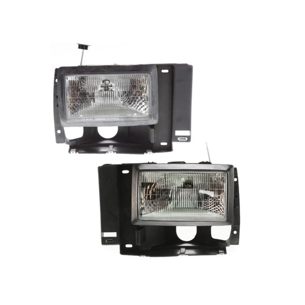 KarParts360 For Ford Ranger 1990 1991 1992 Headlights Driver And Passenger Side | Pair | Clear Lens | Replacement For FO2503107, FO2502107 | F1TZ13008C, F1TZ13008D