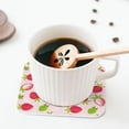 thumbnail image 6 of Kdxio Hand Drawn Strawberry Funny Coasters,4 Pcs Leather Coasters,Housewarming Gifts,Protect Furniture from Water Marks Scratch and Damage, 6 of 8