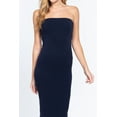 thumbnail image 2 of Moa Collection Women's Cotton Blend Midi Tube Dress  Soft & Stretchy Classic Comfort, 2 of 4