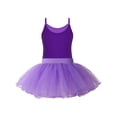 thumbnail image 2 of Haitryli Kids Girls Sequins Ballet Dance Dress Straps Cami Top with Tutu Skirt Skating Gymnastics Ballroom Costume Purple 12, 2 of 6