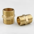 thumbnail image 4 of MYG Brass Hose Connector Hose Adapter Male to Male 1/4" Inch Connector Fitting, 4 of 9