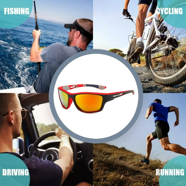 Men Sunglasses Cycling Glasses Riding PC Frame Eyeglasses Fishing Mountaineering Eyewear Sunlight Protection Birthday Present Type 2 Walmart