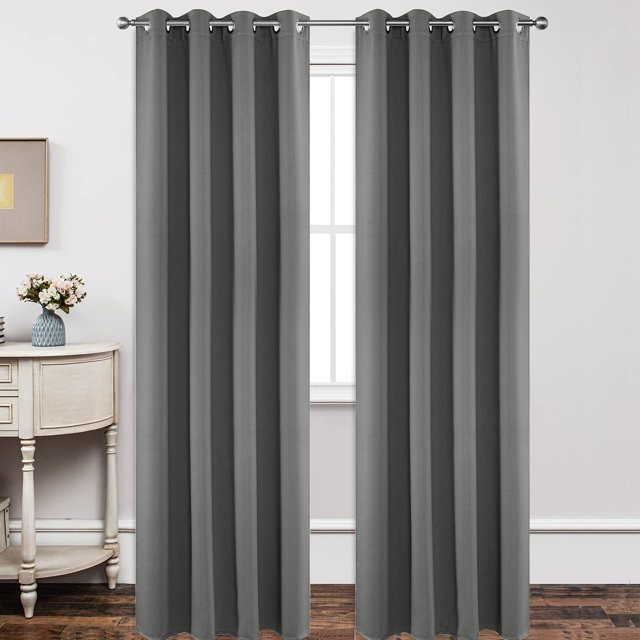 Juego de cortinas opacas Joydeco de 304 cm de longitud, 2 paneles, color burdeos