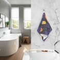 thumbnail image 2 of Yayeee 2 Pack Hand Towels for Bathroom 100% Cotton 16" x 28" Soft Absorbent Kitchen Towel, Halloween Colorful Ghosts, 2 of 7
