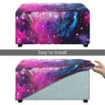 thumbnail image 5 of Xoenoiee Galaxy Print Stretch Rectangle Ottoman Cover Breathable Folding Storage Stool Furniture Protector Soft Rectangle Slipcover with Elastic Bottom, S, 5 of 7