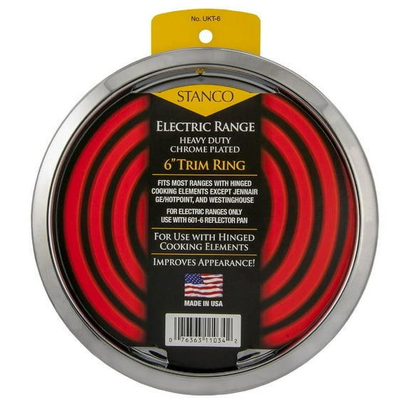 Stanco Heavy Duty Chrome Plated 6" Ukt-6 Universal Trim Ring
