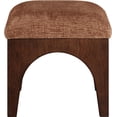 thumbnail image 3 of Meridian Furniture Lawson Cognac Chenille Fabric Ottoman, 3 of 7