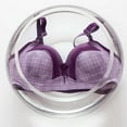 thumbnail image 5 of Aloohaidyvio Bras,Women Plus Size Bra Lace Plaid Printing Non-Steel Ring Buckle Underwear, 5 of 6