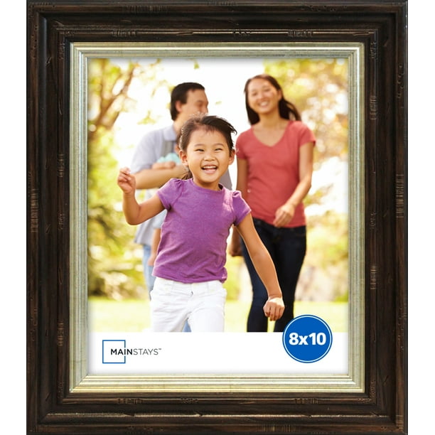 Mainstays 8x10 inch Wide Walnut Tabletop Picture Frame