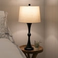 thumbnail image 5 of Lavish Home Set of 2 Table Lamps with USB Charging Ports (Black), 5 of 8